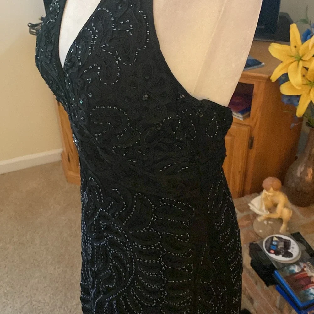 Sue Wong nocturnal black formal gown size 10 - Picture 8 of 17